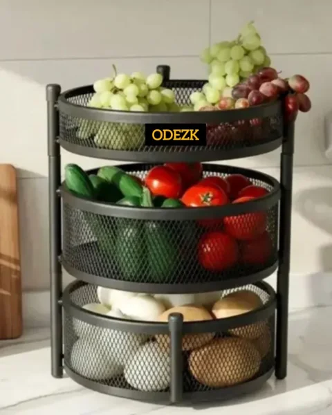 سبد پیاز  3طبقه  گرد اکونومی  ODEZK بدون چرخ کد 7010