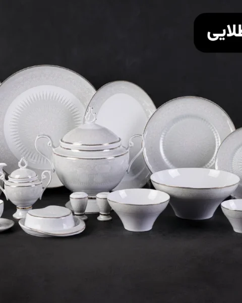 لورین کوئین 128پارچه 18نفره آکام طلایی